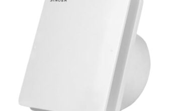 SINGER Venti X 150mm Energy Efficient Exhaust fan for Kitchen, Bathroom | Noiseless ventilation, Sleek Design Easy to Clean | High Speed, Powerful Motor, 100% Copper, 3 Yrs Warranty【White】