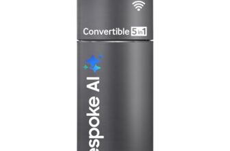 Samsung 419 L, 3 Star, Convertible 5-in-1, Digital Inverter, Frost Free Double Door, Bespoke AI WiFi Refrigerator (RT45HG6A43B1HL, Black DOI, 2026 Model)