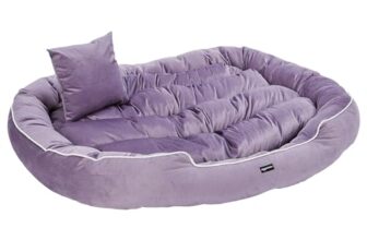 Amazon Basics Polyester XXL Pet Bed with Cushion | Ideal for Big Dogs | Washable | Suitable for Multiple Pets |110 x 93 x 20 cm