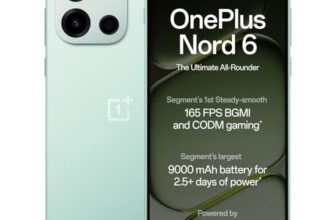 OnePlus Nord 6 | 8GB+256GB | Mint Green | Snapdragon 8s Gen 4 | Segment’s First Stable 165FPS Gaming | Segment’s Largest 9000mAh Battery | Most Complete IP Rating | Personalized AI