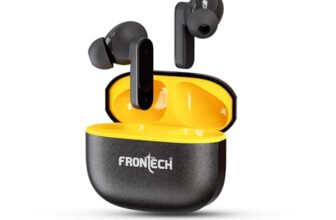 FRONTECH SONIQ TWS Earphones| Powerful Bass | 15Hrs Playback | 300 Hrs Standby |40ms Latency| Bluetooth 5.0 (EF-0092)