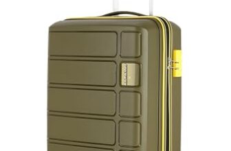 Kamiliant by American Tourister Harrier Zing|Cabin Trolley Bag Small Size(56 cms) for Travel| Hard Case Polypropylene (PP) Suitcase|360° 8-Wheel Spinner Luggage Trolley|Combination Lock|Military Olive