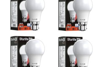 Sturlite Helo 10W LED Bulb| German Quality Certified With Advance CRI Technology| 15000 Hrs Rated Life and 900 Lumens Brightness| BIS and BEE Approved| B22 Base Energy Efficient Lighting – (Pack of 4)