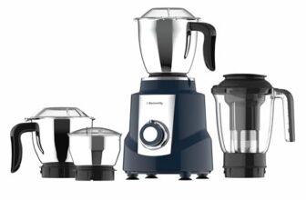 Butterfly Magneto Mixer Grinder with 4 Jars | 1000W TorX23 Motor | Contra Curv Jar & Blade Design | Specially Annealed Jars| Ink Blue