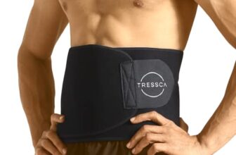 TRESSCA Sweat Belt, Perfect for Jogging, Back Support for Both Men and Women, Black