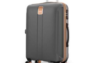 Safari Thorium Royale 8 Wheels Spinner 77cm Large Size Trolley Bag Hard Case Checkin Polycarbonate Luggage, TSA Lock, Wet Pouch Organized Interior, Suitcase, Trolley Bags for Travel, Gun Metal