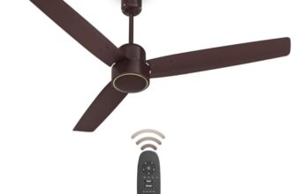 Havells FAB BLDC Ceiling Fan 1200mm, 380 RPM, Savings upto 65%, Reverse Rotation, 4 Modes (Boost, Sleep, Breeze, Mop), Low Wattage 30W, Low Noise, Air Flow:225 CMM, 3 Year Warranty, Brown