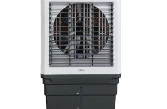 RR Signature Zello HC 90 LTR | Desert Air Cooler with High Air Delivery | Honeycomb Pads | 4-Way Air Deflection | Vertical Auto Swing | Castor Wheels | Inverter Compatibility | 1 Year Warranty by RR