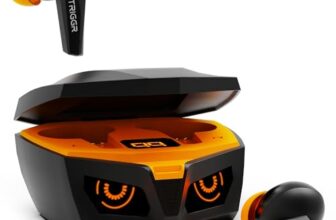 TRIGGR Kraken X1 Plus with Dual Pairing, Battery Display, Quad ENC, 70H Battery, v5.3 Bluetooth (Black Inferno, True Wireless)