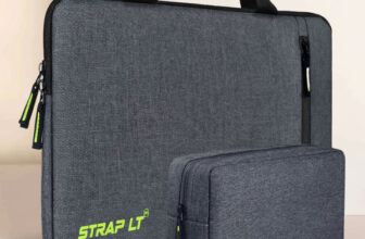 Straplt Pouch Case Cover With Handle, Waterproof Laptop Sleeve/Cover(Grey, 16 inch)