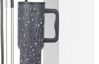BATBIRD Stainless Steel Tumbler with Lid & Straw – Double‑Wall Insulated Cup for Travel 1200 ml Steel Sipper(Pack of 1, Black)