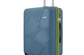 Safari Pentagon Neo 8 Wheels 66Cm Medium Checkin Trolley Bag, Hard Case Polypropylene 360 Degree Wheeling Luggage for Men & Women, Travel Bag, Suitcase for Travel, Trolley Bags for Travel, Ink Blue