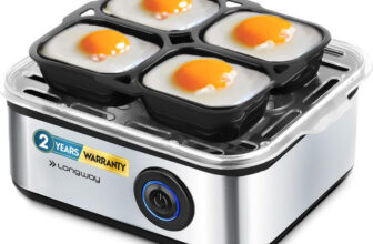 Longway Stainless Steel Egg Boiler for Steaming Cooking & Boiling EB04 Egg Cooker(Silver, 8 Eggs)