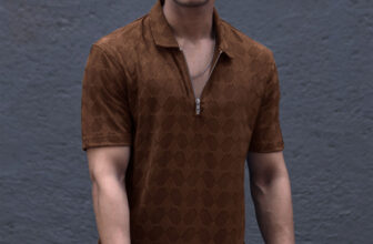 MANIAC Self Design Men Polo Neck Brown T-Shirt