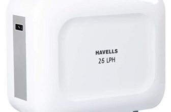 Havells 25 LPH Water Purifier (White and Grey), Absolutely Safe RO+UV + pH Balance, Compact and Stylish Design, Floor & Wall mounting with 8 Stages,Suitable for Borewell, Tanker & Municipal Water