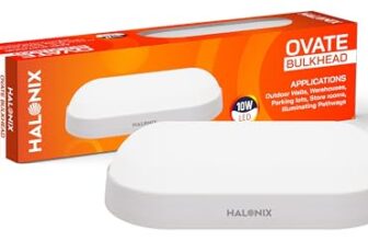 Halonix Polycarbonate 10W wall Lamp LED Oval Shape Outdoor Bulkhead|Outdoor Light Waterproof IP65|Waterproof Porch Light for Outdoor Garden Bathroom Light (Cool White, Pack of 1)