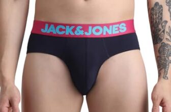 JACK & JONES Men’s Cotton Blend Classic Briefs (Pack of 2) (12264154-Multicolor_Navy Blazer