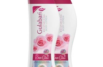 Dabur Gulabari Moisturizing Body Lotion – 800 ml (Pack of 400ml x 2) | For Men & Women | Dry Skin Care | With 100% Organic Rose Oil & Shea Butter | Dermatologically Tested | Paraben Free | 72 Hour Moisturisation