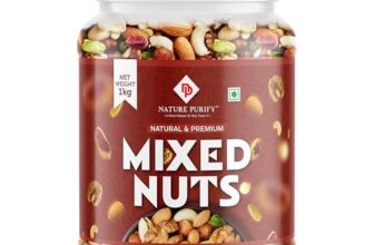 Nature Purify Mixed Dry Fruits Premium Blend 1kg | Almonds, Cashews, Kishmish, Apricots & Seeds Mix | Fresh Crunchy Nut & Fruit Combo Pack for Snacking & Gifting |