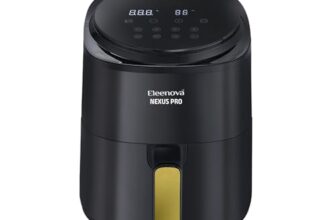 Eleenova Nexus Pro 4.5 litres Air fryer 1200 Watts with Smart Touch Panel [ Golden Handle with Full Display ]