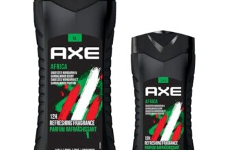 AXE Africa 3-in-1 Body, Face & Hair Wash | Vibrant Mandarin & Sandalwood Scent | 12H Refreshing Fragrance | Combo of 2| 400ml +250ml