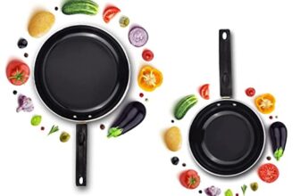 ATEVON Nonstick Duo Pack Fry Pan 1200ml and Sauce Pan 800ml Gift Set