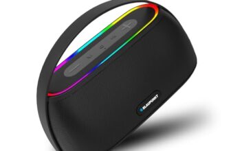 Blaupunkt 2025 Launch ATOMIK Grab 20W Party Speaker Boombox, Unbelievable Loud & Clear Music I Portable Carry Handle | A Perfect Carry Around Sound Partner for Outdoors I Light Weight Grab on the GO