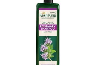 Kesh King Organic Rosemary Shampoo with Tulsi, anti hairfall shampoo for stronger hair growth and damage repair, sulphate free & ayurvedic, 300ml