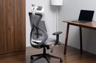 Wakefit Office Chair | 3 Years Warranty | Office Chairs for Work from Home, Ergonomic Chair, High Back Office Chair, Adjustable Lumbar Support & Armrest Single Lock : Gravita (White & Grey) DIY, Nylon
