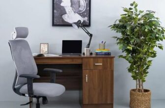 Wakefit Chrome Office Chair | 3 Years Warranty | Office Chairs for Work from Home, Ergonomic Chair, High Back Office Chair, Adjustable Lumbar Support & Armrest Multi Lock- Gravita (White & Grey) DIY