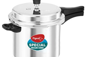 Pigeon by Stovekraft Non-Induction Base Aluminium Outer Lid Pressure Cooker 7.5 Liters Silver)