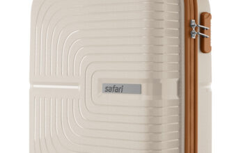 SAFARI Eclipse Neo 55 4W Luxury Beige Cabin Suitcase 8 Wheels – 22 Inches