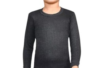 LUX PARKER Unisex’s Regular Fit Undershirt (Parker_Kids_RN_TOP_BM_1PC_Black Melange 50cm)