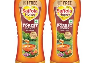 Saffola Honey Active, 700g (350g x 2), Made with Sundarban Forest Honey, 100% Pure Honey, No sugar adulteration, Natural Immunity booster
