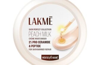 Lakmé Peach Milk Creme Moisturizer with 2% Pro-Ceramide & Peptides | Repairs Damaged Skin Barrier & Gives Intense Hydration | For Dry, Normal & Sensitive 200g