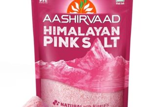 Aashirvaad Himalayan Pink Salt, 100% Natural Rock Salt Sourced from the Himalayan Ranges, Pure Sendha Namak with Minerals for Everyday Use, 1 Kg