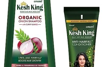 Kesh King Ayurvedic Onion Shampoo 600ml & Kesh King Scalp and Hair Medicine Anti-Hairfall Conditioner, 200 ml