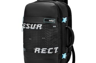 Safari Weekender 45L Large size Travel Laptop Backpack Bag for Man and Women with suitcase compartment, Ideal for Office Use/Work Trips, Large School/College Bags for boys & girls, Color-Black