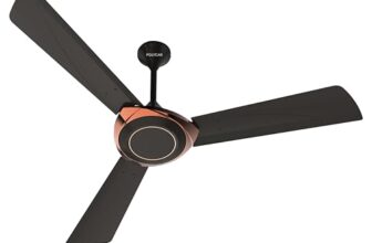 Polycab Superb Neo Star Rated, 1200mm Ceiling Fan For Home | High Speed & Air Delivery | Saves Up To 33% Electricity, 100% Copper, Rust-Proof Blades, 52 Watt | 2-yr Warranty【Jaco Bean Bronze Gold】