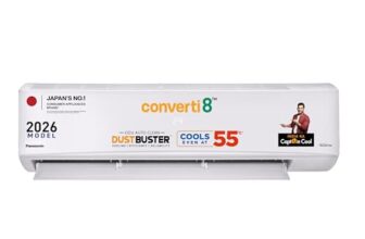 Panasonic 1.5 Ton 3 Star, New Star rated, Inverter Split AC (DusterBuster Tech, Smart Auto Cool, Higher Airflow, 55°C Oper., Copper Cond., 8in1 Convertible, 2-Way,Powerful Mode,PM0.1 Filter,CS/CU-SU18BKY3T,White)