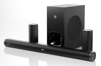 GOVO GoSurround 980 Dolby Digital | 525W Sound bar, 5.1 Channel Home Theatre, 6.5″ Wired subwoofer, HDMI, Opt, AUX, USB & Bluetooth, 3 Equalizer Modes, Stylish Remote & LED Display (Black)