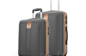 Safari Thorium Royale 8 Wheels Spinner Set of 2 Trolley Bags Hard Case Polycarbonate Luggage,TSA Lock,Wet Pouch Organized Interior,Suitcase for Travel,Trolley Bags for International Travel,Gun Metal