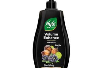 Nyle Naturals Volume Enhance Anti Hairfall Shampoo, With Reetha And Blackberry, Gentle and soft shampoo, PH balanced and Paraben free, For Men and Women, 1L