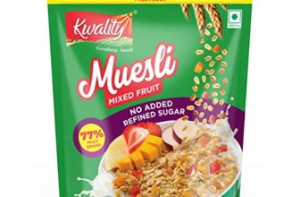 Kwality Muesli Mixed Fruit Super Saver Pack 700 G | Mixed Fruit | Zero Cholesterol & Trans Fat | No Added Refined Sugar | Healthy Food & Breakfast Cereal