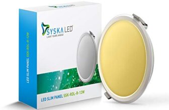 SYSKA (RDL-R-12W 3000K Yellow, Cool Day Light, Polycarbonate Led Slim Downlight