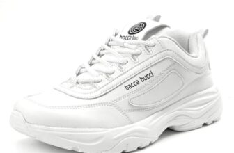 Bacca Bucci Men Lace Up Sneaker Shoes White, Size UK8