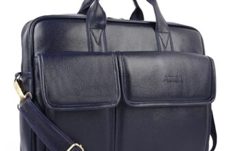 ADISA Laptop Messenger Office Bag Briefcase for Work for Men (LB6055-NAV)