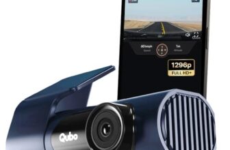Qubo Car Dashcam Pro X by Hero Group | 3MP 1296P FHD+ Camera | NightPulse Vision | Wide-Angle FOV | Supercapacitor | Built-in Wi-Fi, Mic | App Control | G-Sensor | Up to 1TB Storage | (Midnight Blue)