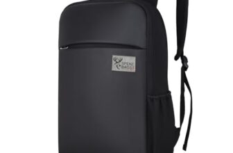 SPENZ BAGS Travel Laptop Backpack for Women’s & Men|Carry On Bag, College & School Students Bookbag With Raincover (Medium Size) (SB-FirstBlack)
