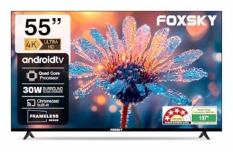 Foxsky 139.7 cm (55 inches) 4K Ultra HD Smart LED TV 55FS-VS (Black)